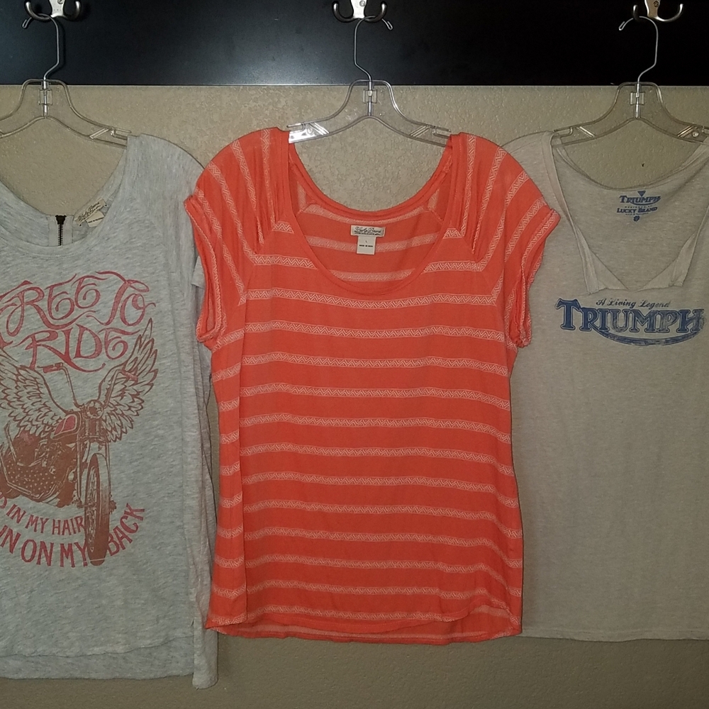 Lucky Brand ☆ Lot of (3) Tops ☆ SZ Lg